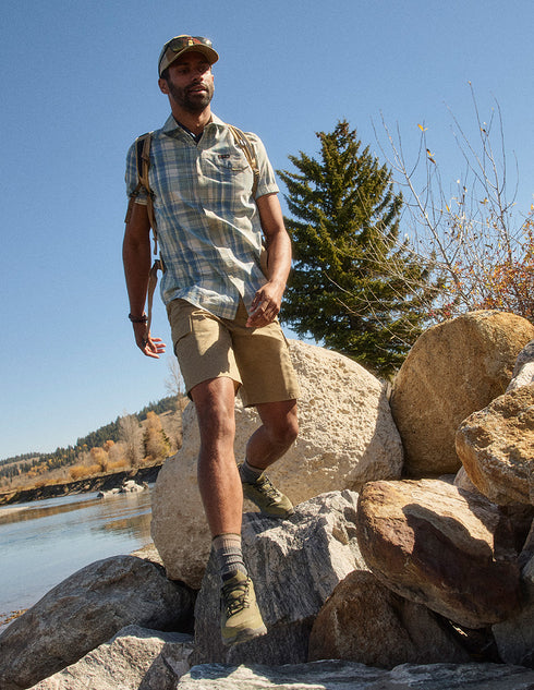 Wrangler Camisa Para Hombre En Color Azul Con Protección Uv.