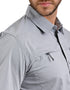 Wrangler Camisa Para Hombre En Color Gris Con Protección Uv.