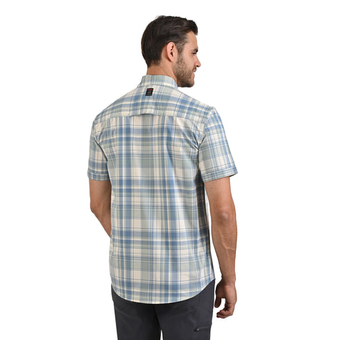 Wrangler Camisa Para Hombre En Color Azul Con Protección Uv.