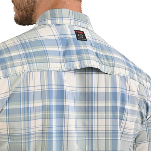 Wrangler Camisa Para Hombre En Color Azul Con Protección Uv.