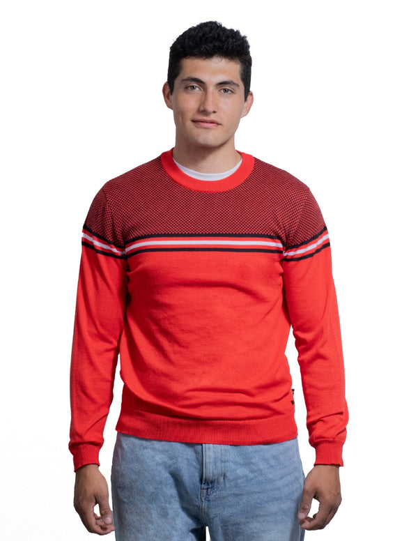 Suéter ligero para caballero en color rojo, marca LEE.