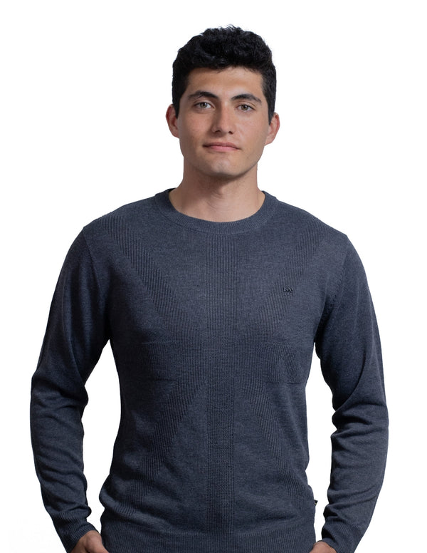 Suéter ligero para caballero en color gris, marca LEE.