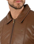 Lee Chamarra Hombre Piel Sintética Café Claro Casual.