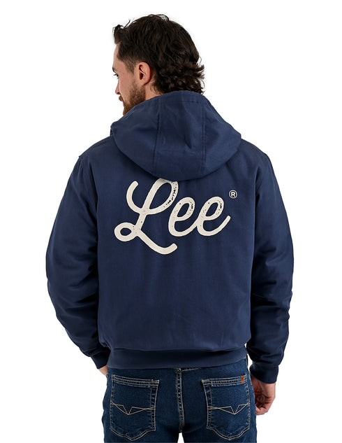Chamarra Lee Hombre Acohada Con Capucha Azul