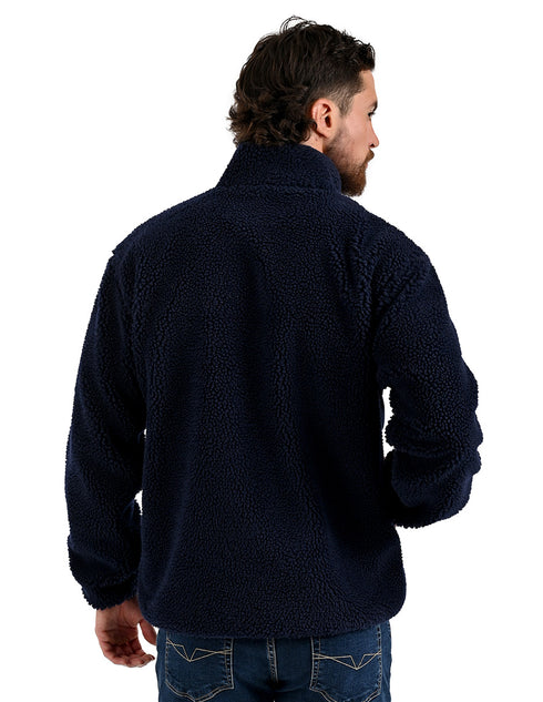 Chamarra Lee Hombre Sherpa Borrega Sintetica Azul Oscuro