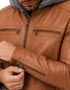 Chamarra Lee Hombre Racer con Capucha Café