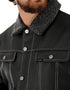 Chamarra Lee Hombre Trucker con Borrega Negro