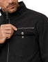 Chamarra Lee Hombre Imitación Piel Cuello Mao Negro