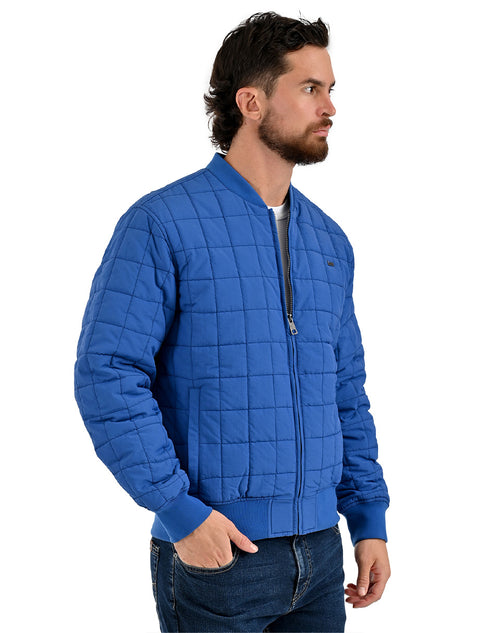Chamarra Lee Hombre Bomber Acolchada Azul
