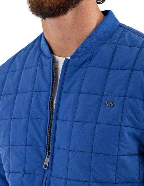 Chamarra Lee Hombre Bomber Acolchada Azul