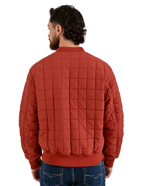 Chamarra Lee Hombre Bomber Acolchada Naranja