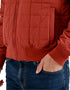Chamarra Lee Hombre Bomber Acolchada Naranja