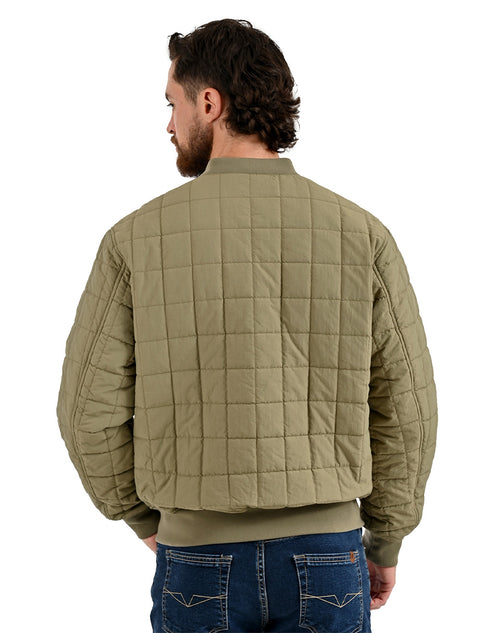 Chamarra Lee Hombre Bomber Acolchada Verde