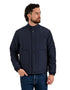Chamarra Lee Hombre Cuello Mao Acolchada Azul