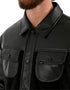 Chamarra Lee Hombre Trucker con Pana Negro