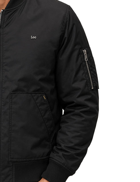 Chamarra Lee Hombre Bomber Clasica Negro