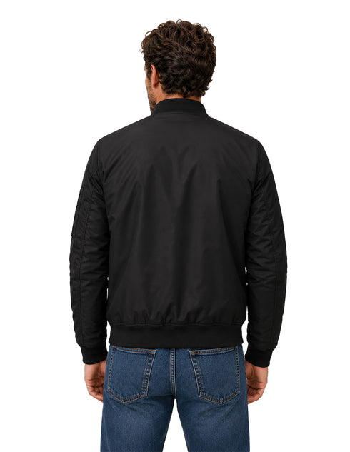 Chamarra Lee Hombre Bomber Clasica Negro