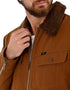 Chamarra Lee Hombre Trucker con Borrega Café
