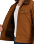 Chamarra Lee Hombre Trucker con Borrega Café