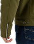 Chamarra Lee Hombre Trucker con Borrega Verde