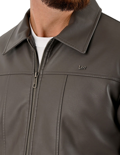 Chamarra Lee Hombre Cuello Camisero Gris