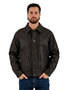 Chamarra Lee Hombre Estilo Trucker Café Oscuro
