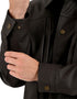 Chamarra Lee Hombre Estilo Trucker Café Oscuro