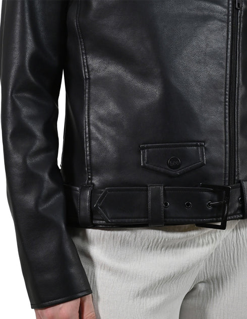 Chamarra Tipo Biker de Mujer marca Lee en Color Negro.