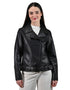 Chamarra Tipo Biker de Mujer marca Lee en Color Negro.
