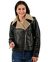 Chamarra LEE para dama estilo biker en color negro