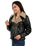 Chamarra LEE para dama estilo biker en color negro