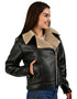 Chamarra LEE para dama estilo biker en color negro