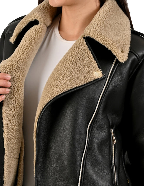 Chamarra LEE para dama estilo biker en color negro