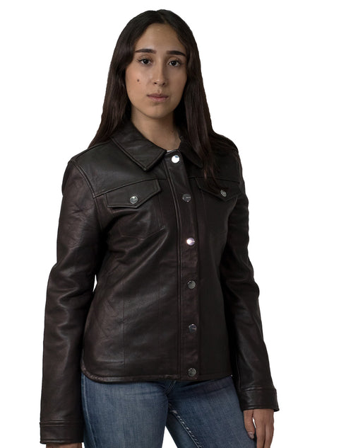 Chamarra para dama NINE WEST en color Cafè.