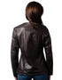 Chamarra de piel Nine West para mujer café oscuro