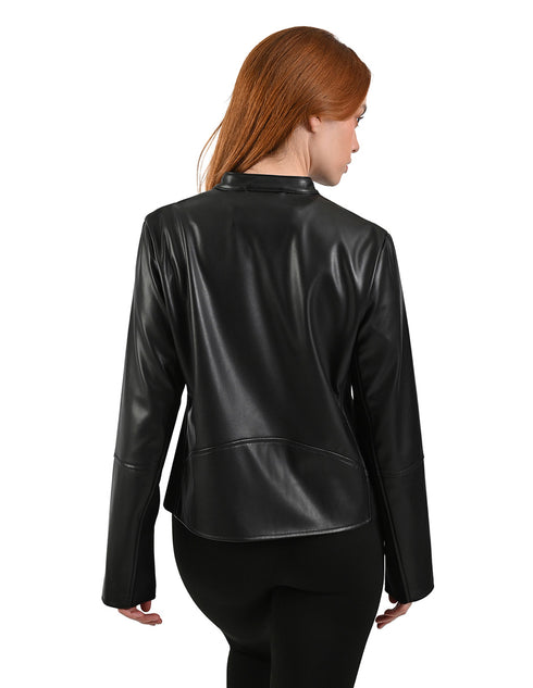 Chamarra Nine West para Mujer en tono Negro Estilo Racer