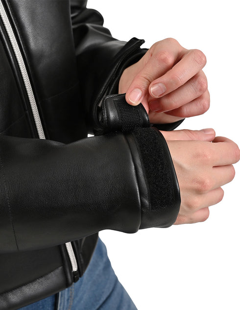 Chamarra casual negra de mujer Nine West con cuello alto