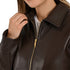 Chamarra Nine West Dama Cuello Camisero Café