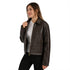 Chamarra Nine West Dama Cuello Camisero Café