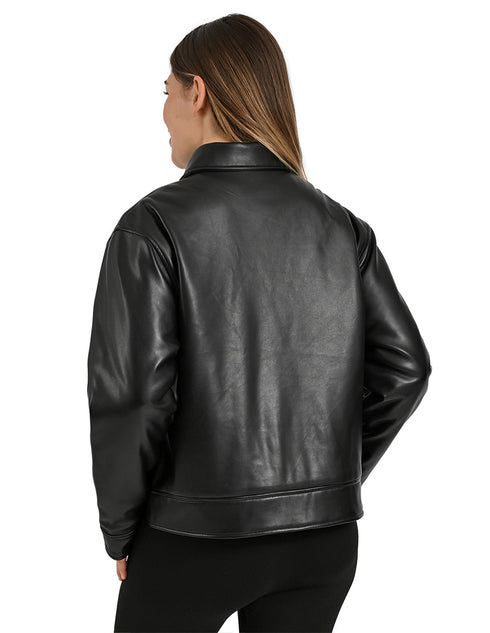 Chamarra Nine West Dama Cuello Camisero Negro