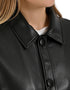 Chamarra Nine West Dama Cuello Camisero Negro