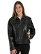 Chamarra Nine West Dama Estilo Trucker Negro
