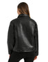 Chamarra Nine West Dama Estilo Trucker Negro