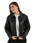 Chamarra Nine West Dama Estilo Trucker Negro