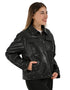 Chamarra Nine West Dama Estilo Trucker Negro