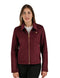 Chamarra Nine West Dama Racer Tipo Gamuza Vino