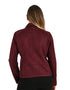 Chamarra Nine West Dama Racer Tipo Gamuza Vino