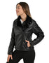 Chamarra Nine West Dama Estilo Biker Negro