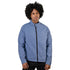 Chamarra Perry Ellis Casual con Cuello Mao en Azul Claro para Caballero.