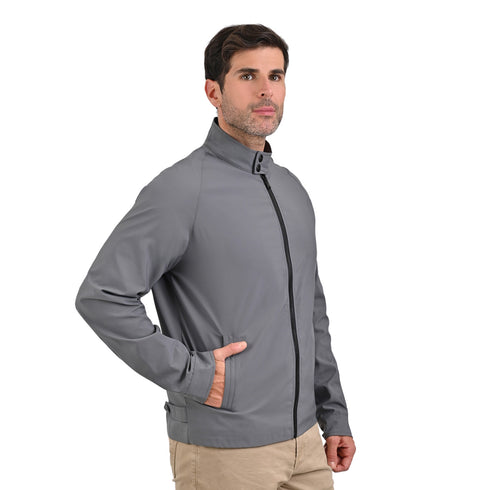 Chamarra ligera Perry Ellis para hombre gris